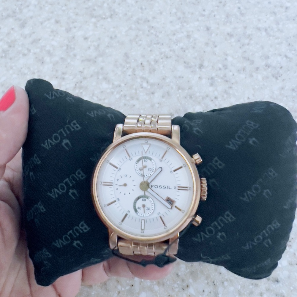 FOSSIL F2 Watch ES-1944 ROSE GOLD WATCH - Picture 6 of 9